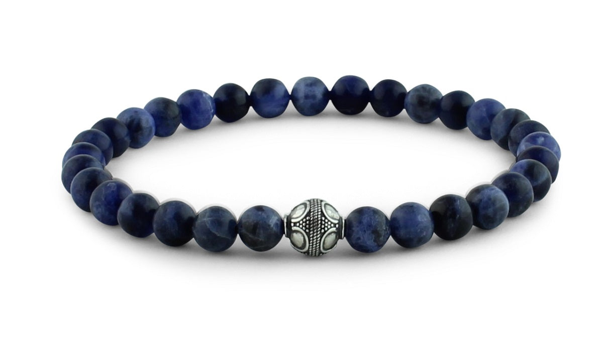 Stunning 925 deals Sterling Silver Sodalite Bracelet